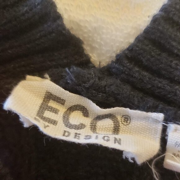 Cable Knit ECO by Design Sweater Vest - Size Medium - Black - Picture 3 of 8